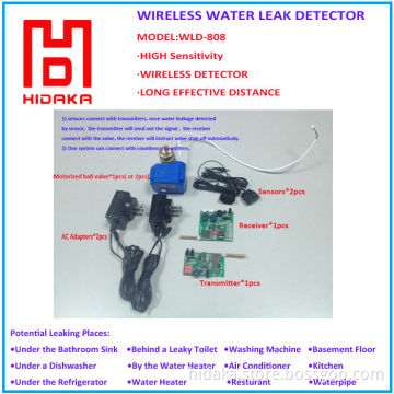 wireless water leak detection system water leak alarm wiith GSM function